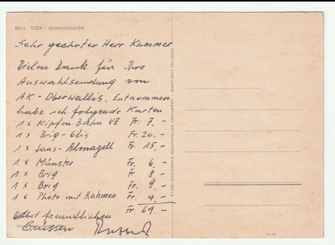 Cartoline postali: Visp / Viège Generalansicht, Wallis, Selten – Usato da St. Gallen venduto da Ricardo_Deals 1