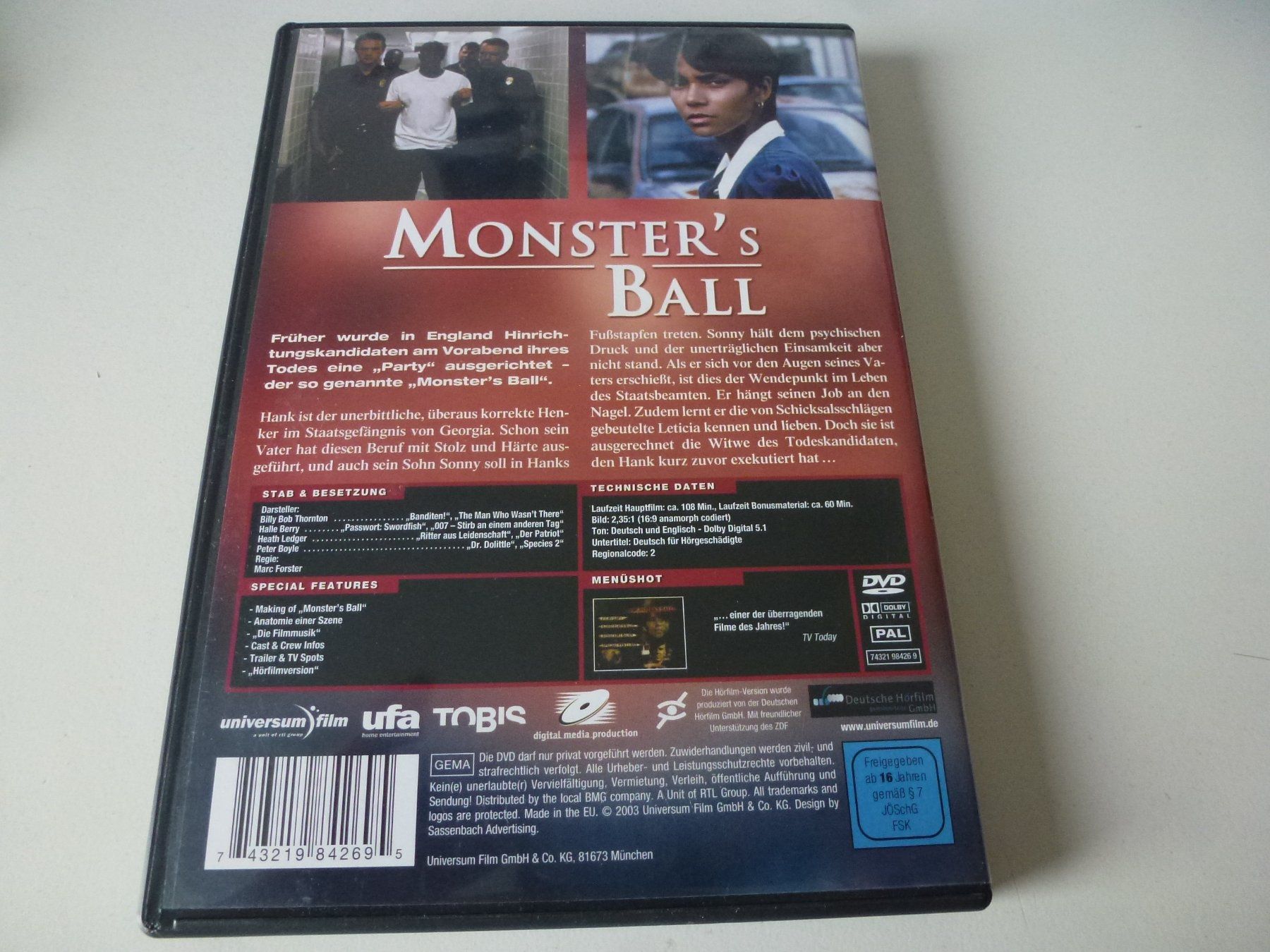 Tutti i DVDs: Monster's Ball (DVD) – Nuovo (secondo la descrizione) da Bern venduto da Frebo 1