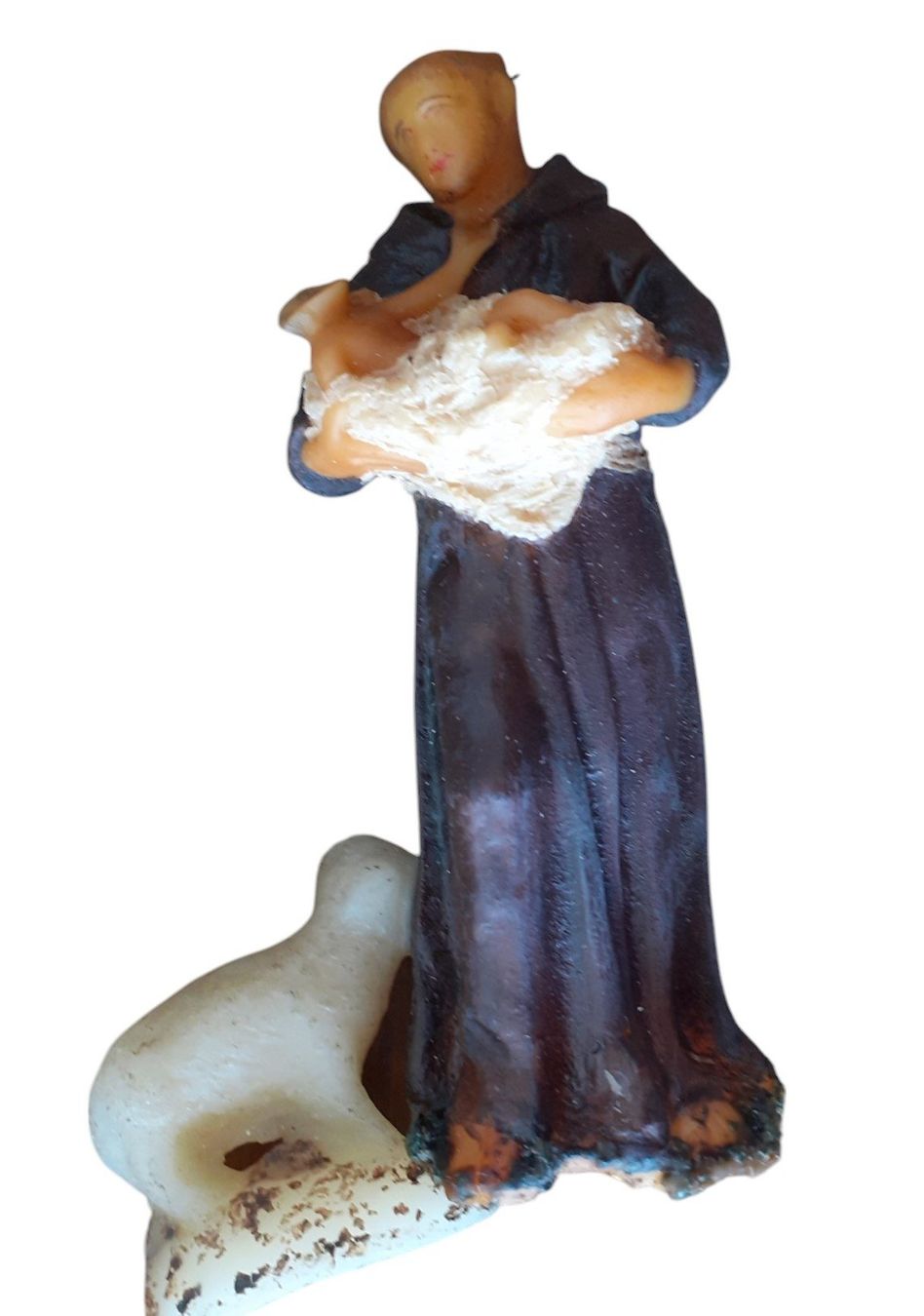 Statuette: Krippenfigur Heiliger Franziskus – Usato da Mörschwil venduto da antiksalon21 1