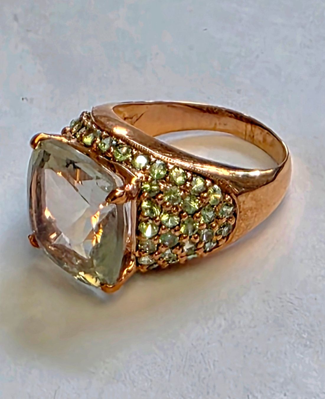 Anelli: Ring Prasiolith und Peridot Grösse 58 neuwertig – Nuovo (secondo la descrizione) da Zürich venduto da ben_mn5h 9