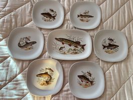 Service à poissons, porcelaine Langenthal