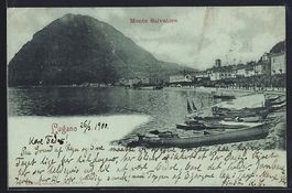 Lugano, Blick von der Promenade zum Mont
