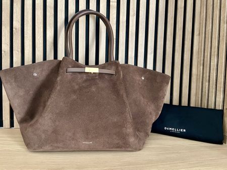 Handtasche Demellier London New York Wildleder Mokka