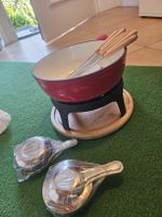 Fondue-Set Rosenstein & Söhne Gusseisen rot neuwertig