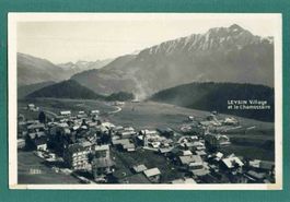 Leysin Village et le Chamossaire, ca.1930, ungelaufen