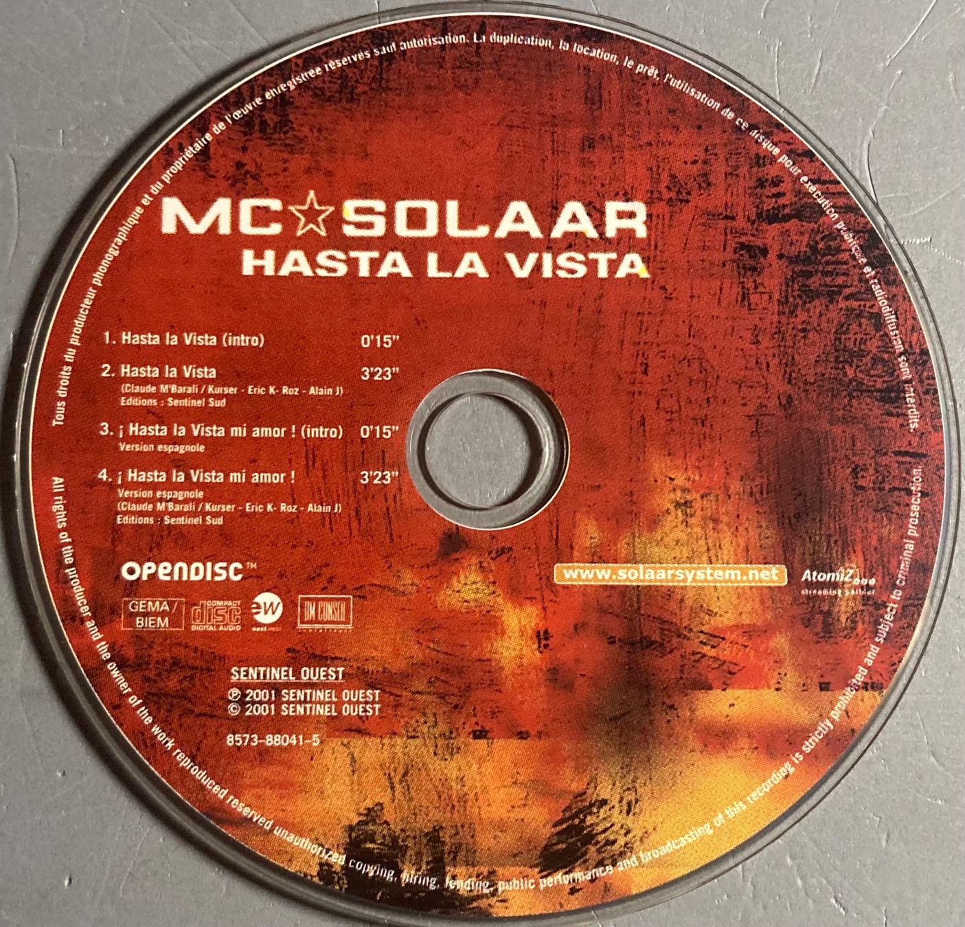 CD: MC SOLAAR - HASTA LA VISTA – Usato da Poliez-Pittet venduto da Newtown-Records 2