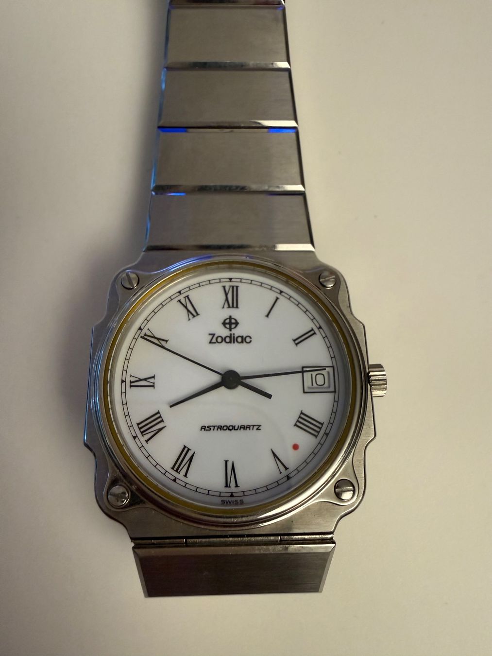 Zodiac Orologi: Zodiac Astroquartz NOS bracelet acier intégré – Usato da Lausanne venduto da Placebo7 1