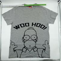 The Simpsons T-Shirt Gr. L, Grau, Homer Woo Hoo!