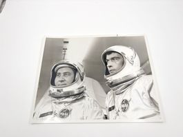 Original NASA Pressefoto Grissom & Young 1964 Gemini 3 Crew