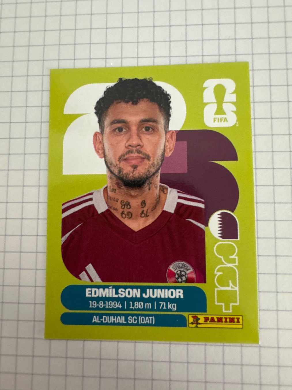 Panini Carte collezionabili: Panini Sticker WM 2026, QAT 17 Edmilson Junior – Nuovo (secondo la descrizione) da Winterthur venduto da mathis-spielsteine