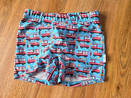Babauba Handmade Badehose Gr. 110 / 116 Feuerwehr