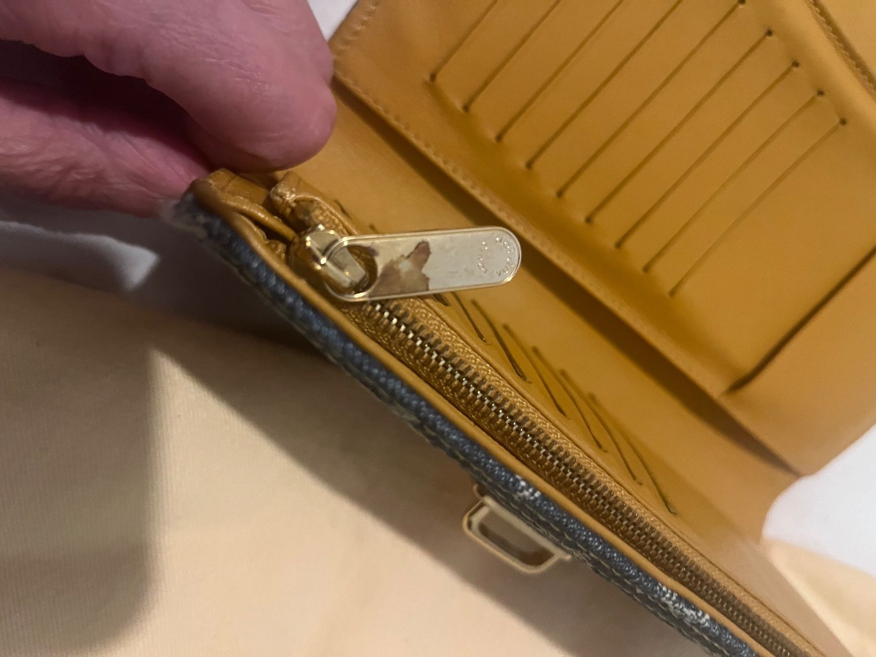 Louis Vuitton Portamonete: Louis Vuitton denim portemonnaie – Usato da Lausanne venduto da pioupiou38 5