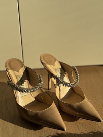 Jimmy Choo Bing Crystals Mules 39 
