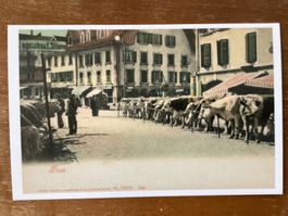 AK Thun. Viehmarkt in der Marktgasse. Reprint