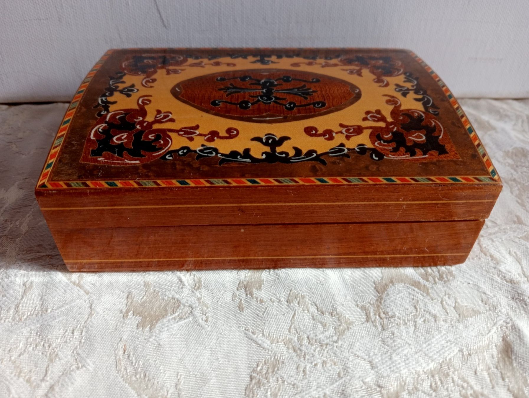 Dosen: Holzschatulle Schmuckschatulle Intarsien Vintage – Gebraucht aus Oberdorf BL von Barocki888 1