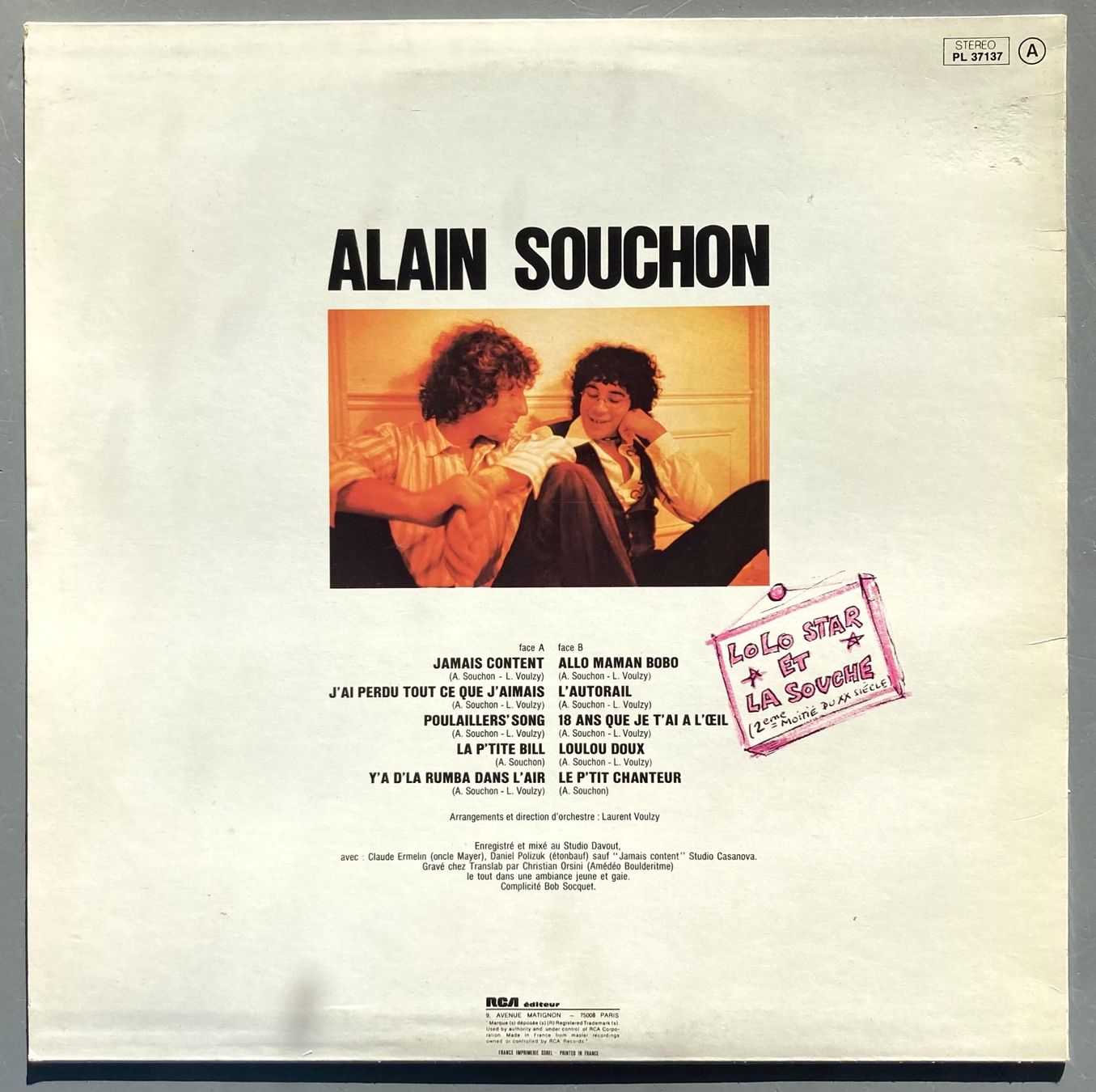 Dischi in vinile: ALAIN SOUCHON - JAMAIS CONTENT – Usato da Poliez-Pittet venduto da Newtown-Records 1