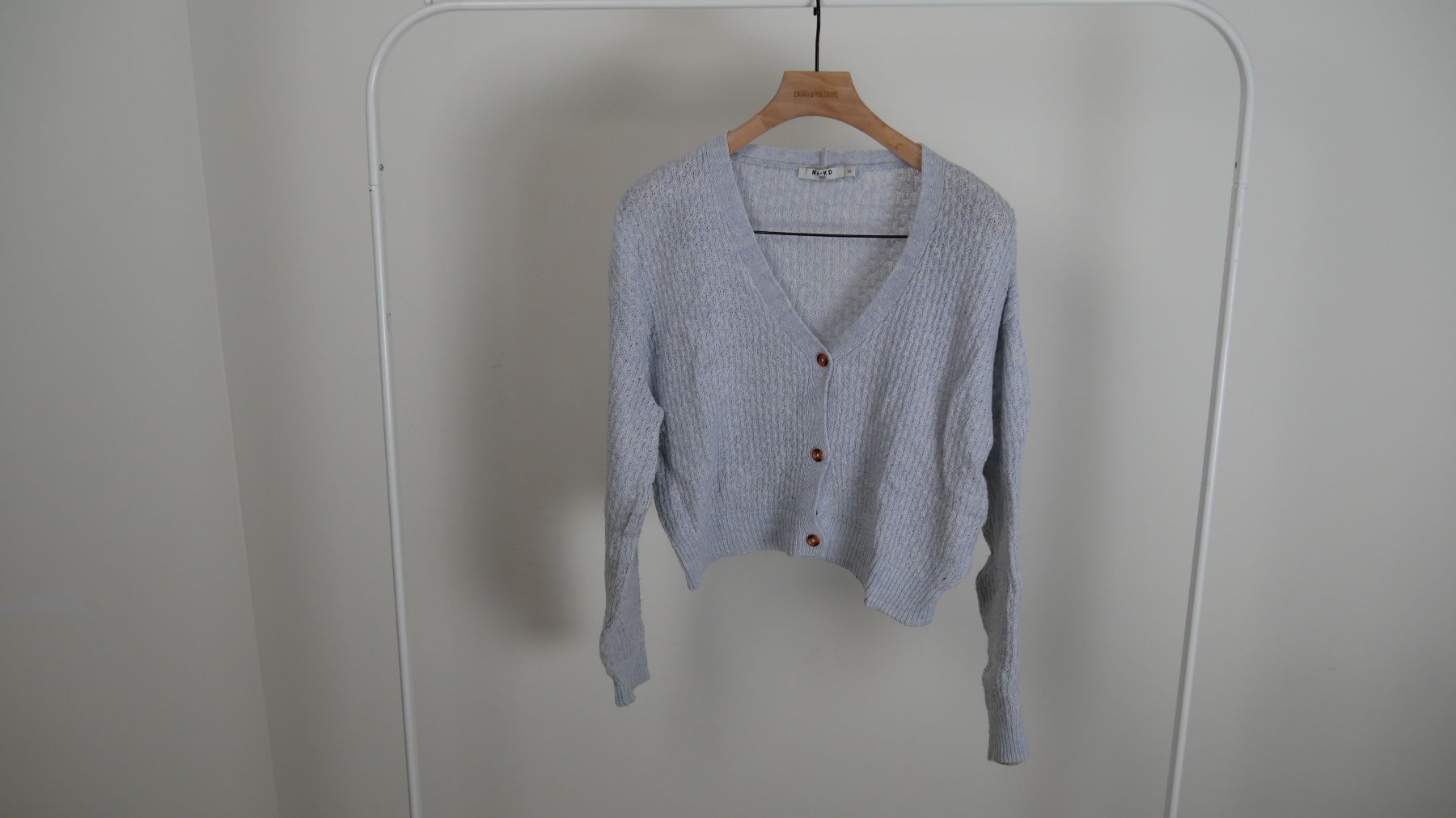Na-kd Giacche: NAKD Strickjacke Weste Cardigan hellblau – Nuovo (secondo la descrizione) da Zürich venduto da julia_vina