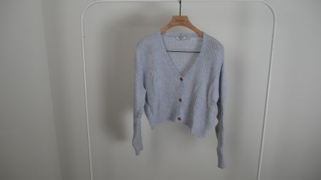 NAKD Strickjacke Weste Cardigan hellblau