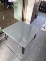 Tisch Glasplatte Metallgestell 80x80 cm, gebraucht