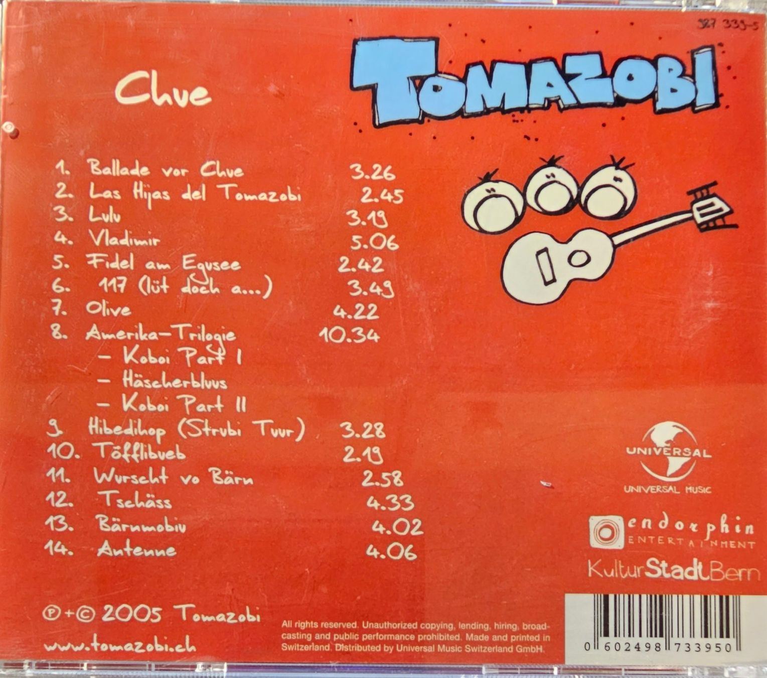 CDs: Tomazobi – Chue – Gebraucht aus Wahlen b. Laufen von Cg10 1