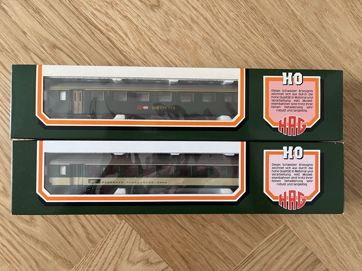 Hag Modellini di ferrovie: 2 Stk EW 1 BT/SBB Hag OVP – Usato da Basel venduto da Re620_11627 5