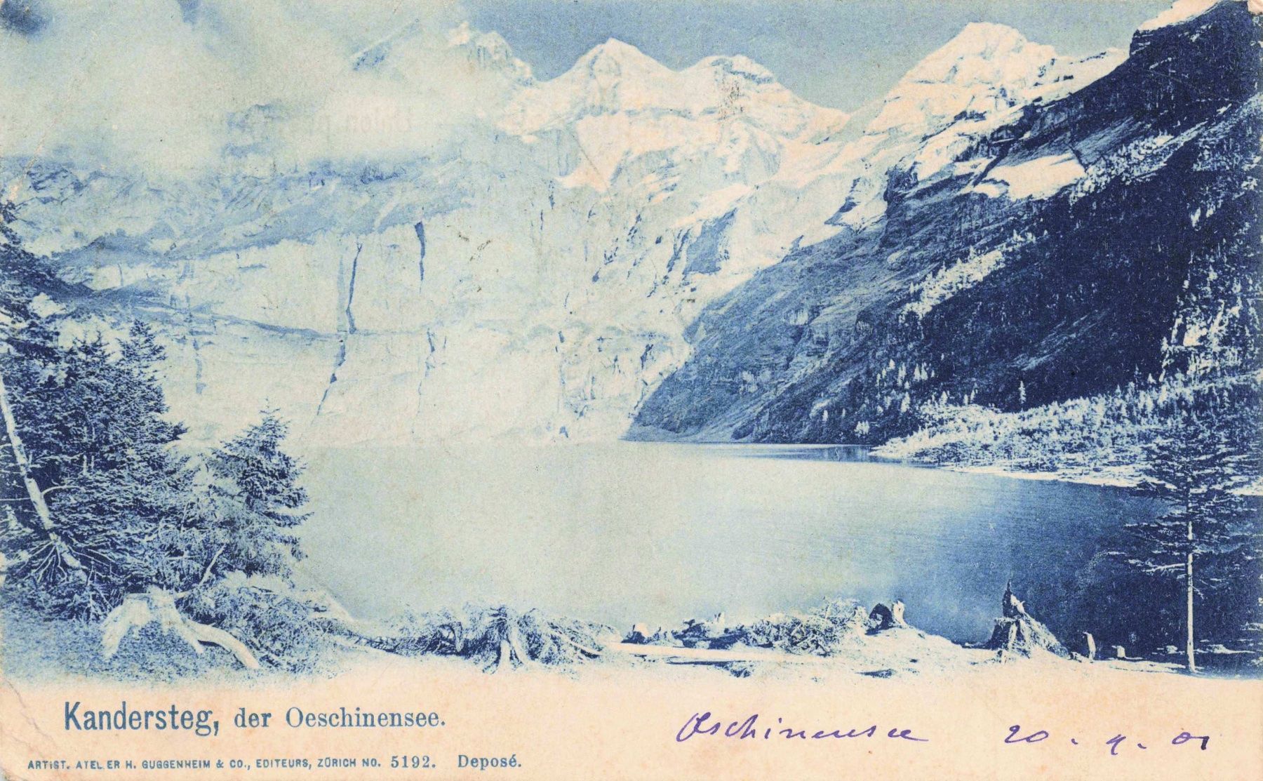 Cartoline postali: Kandersteg der oeschinensee – Usato da Biasca venduto da Blenio71