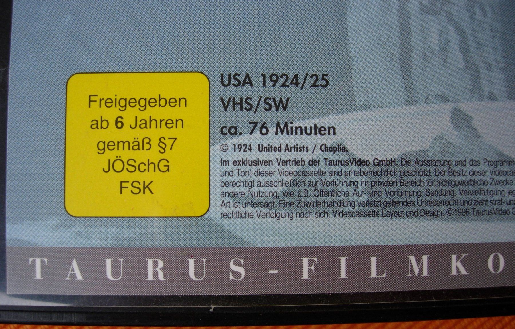 Alle VHS: GOLDRAUSCH - Chaelie Chaplin - VHS – Defekt aus Basel von Grbina64 3