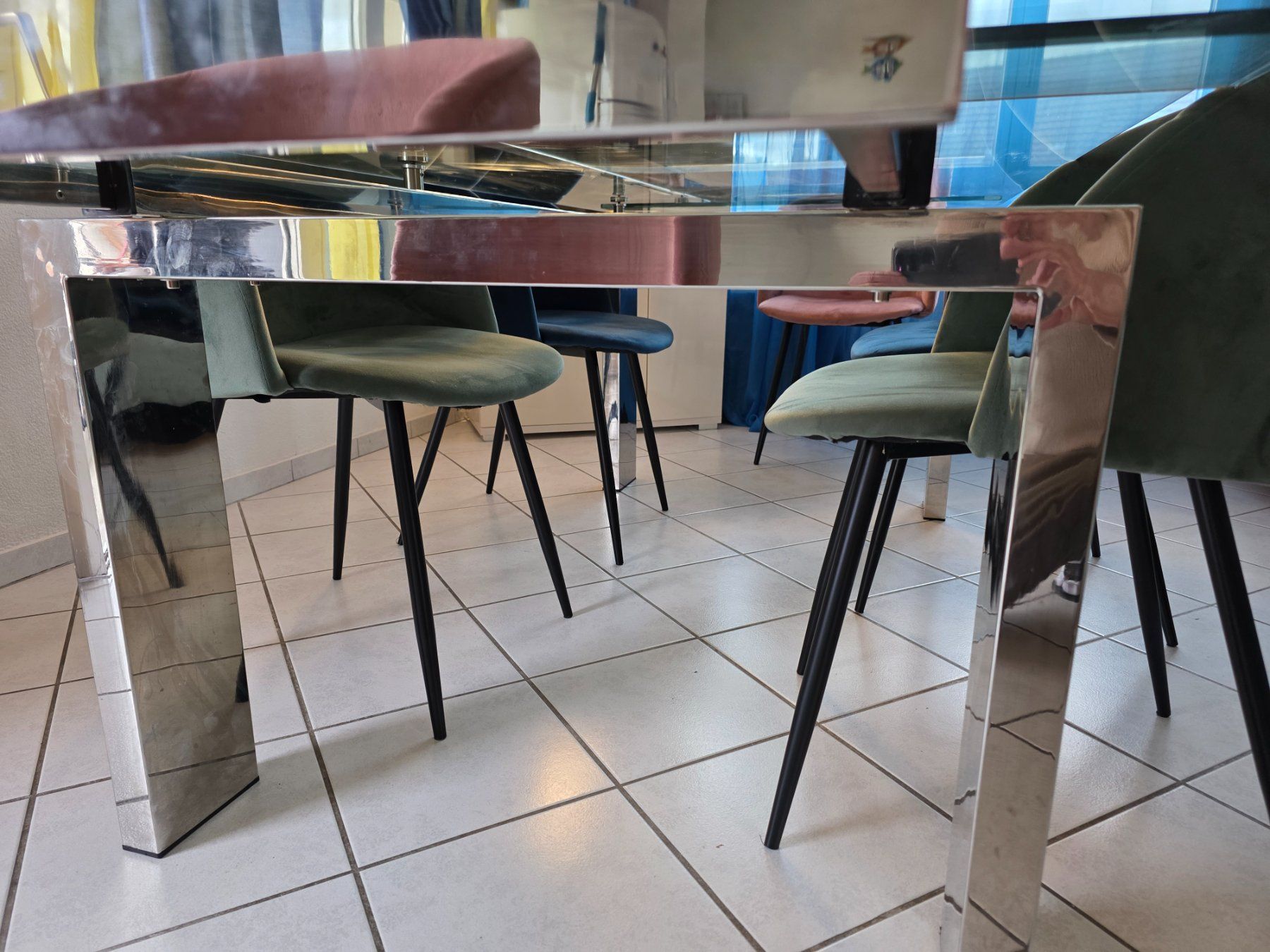 Tischset: Glastisch mit 6 Stühlen – Gebraucht aus Pfyn von alex75 4