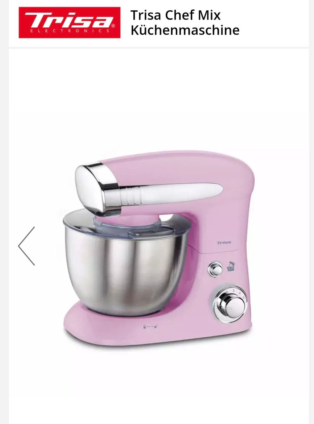 Elettrodomestici da cucina: Trisa Küchenmaschiene rosa – Nuovo e nell'imballaggio originale da Muolen venduto da sch_td8p 1