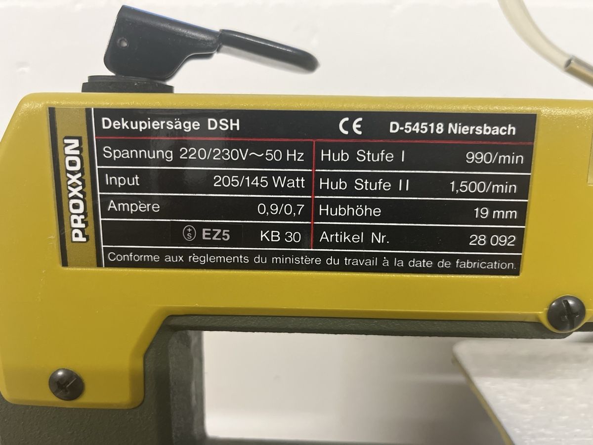 Proxxon Sägen: Dekupiersäge DSH von PROXXON – Gebraucht aus Niederscherli von Zu03 1