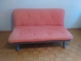 Helloranges Bettsofa von Micasa in gutem Zustand