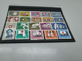PRO PATRIA 1958/59/63/50, **postfrisch, sauber