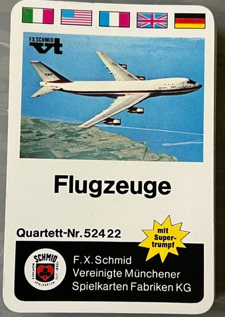 Giochi: Quartett Flugzeuge Nr. 524 22 – Usato da Zürich venduto da gigimai67