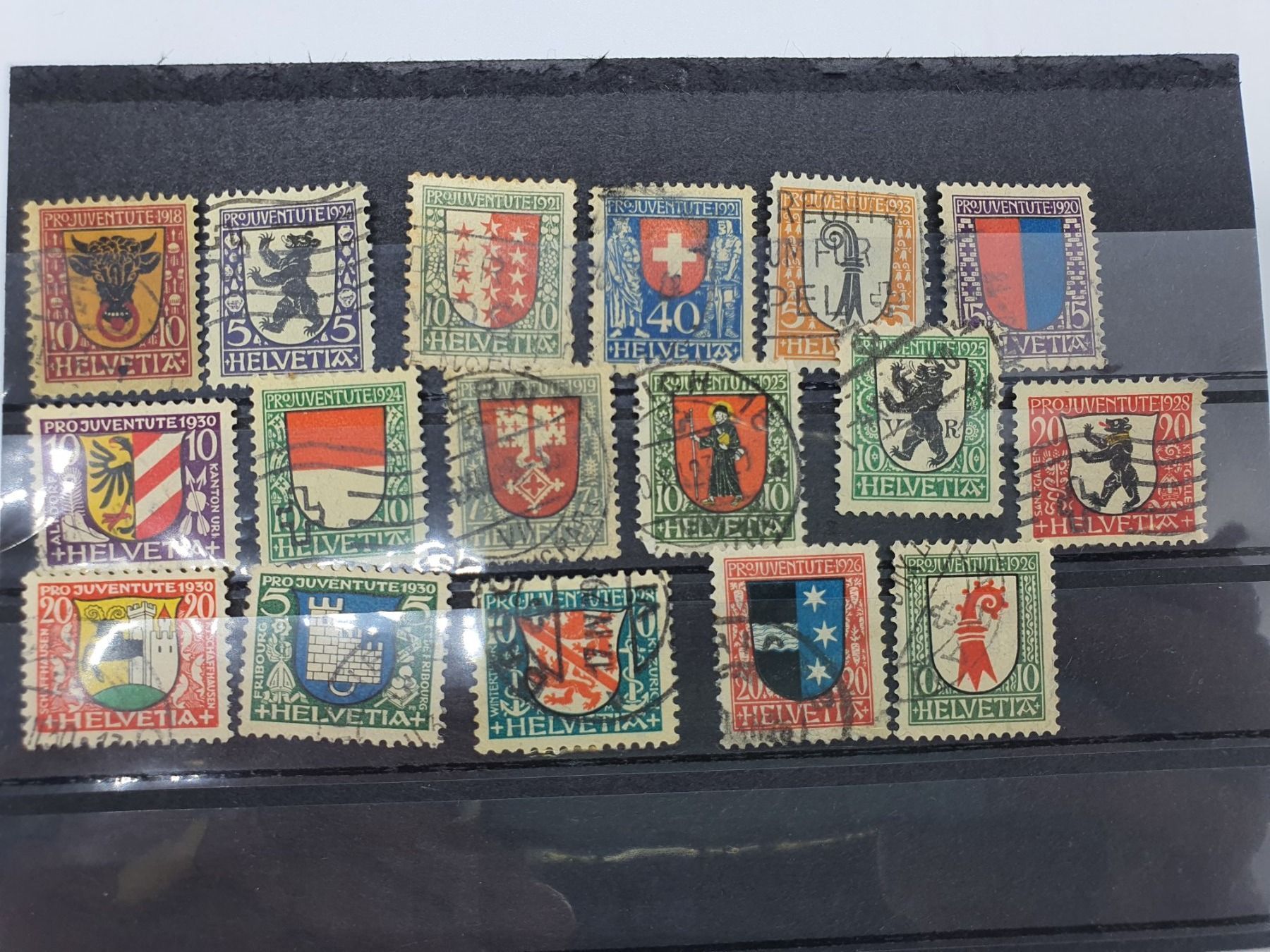 Tutti i francobolli: Pro Juventute Wappen 1918-30 gestempelt1 – Usato da Baden venduto da swiss-alps