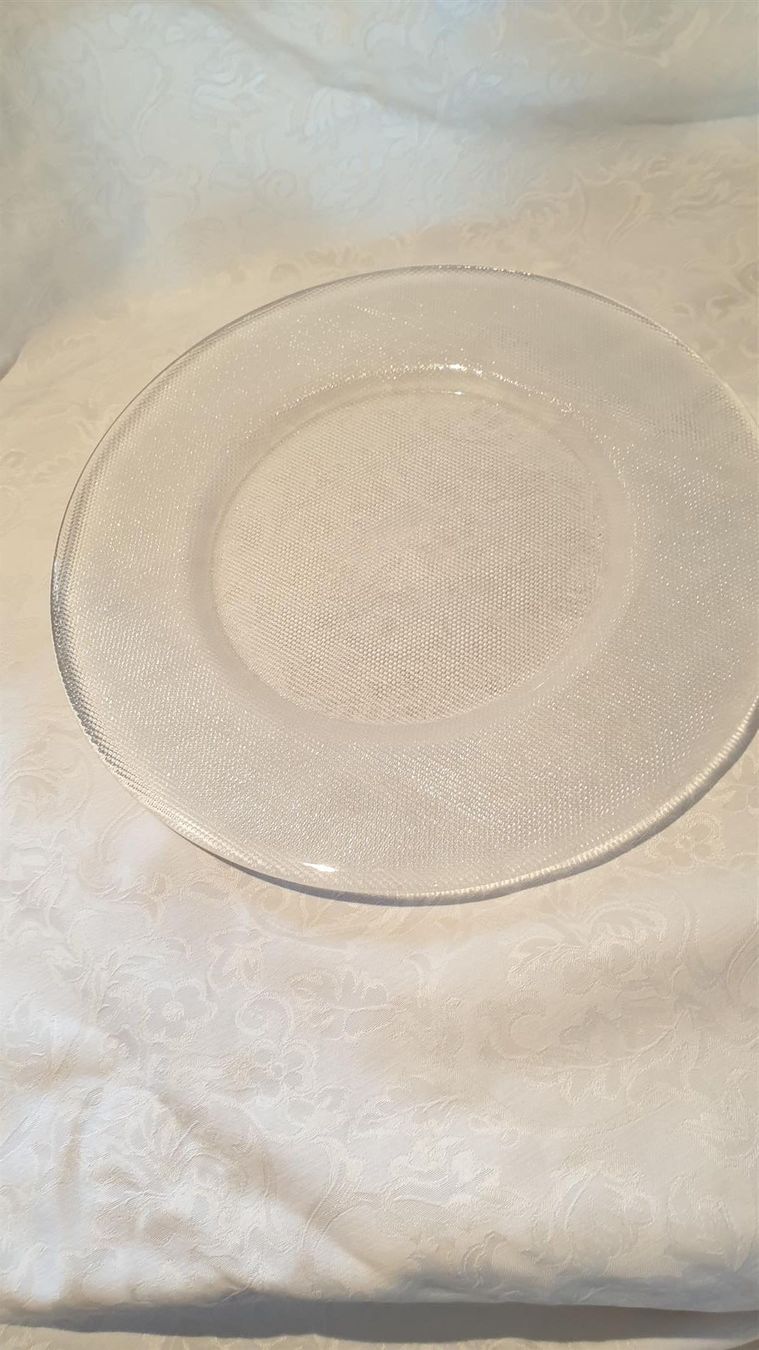 Bicchieri: 7x gross Servierteller auf solidem Glas – Nuovo (secondo la descrizione) da Zürich venduto da masterIT