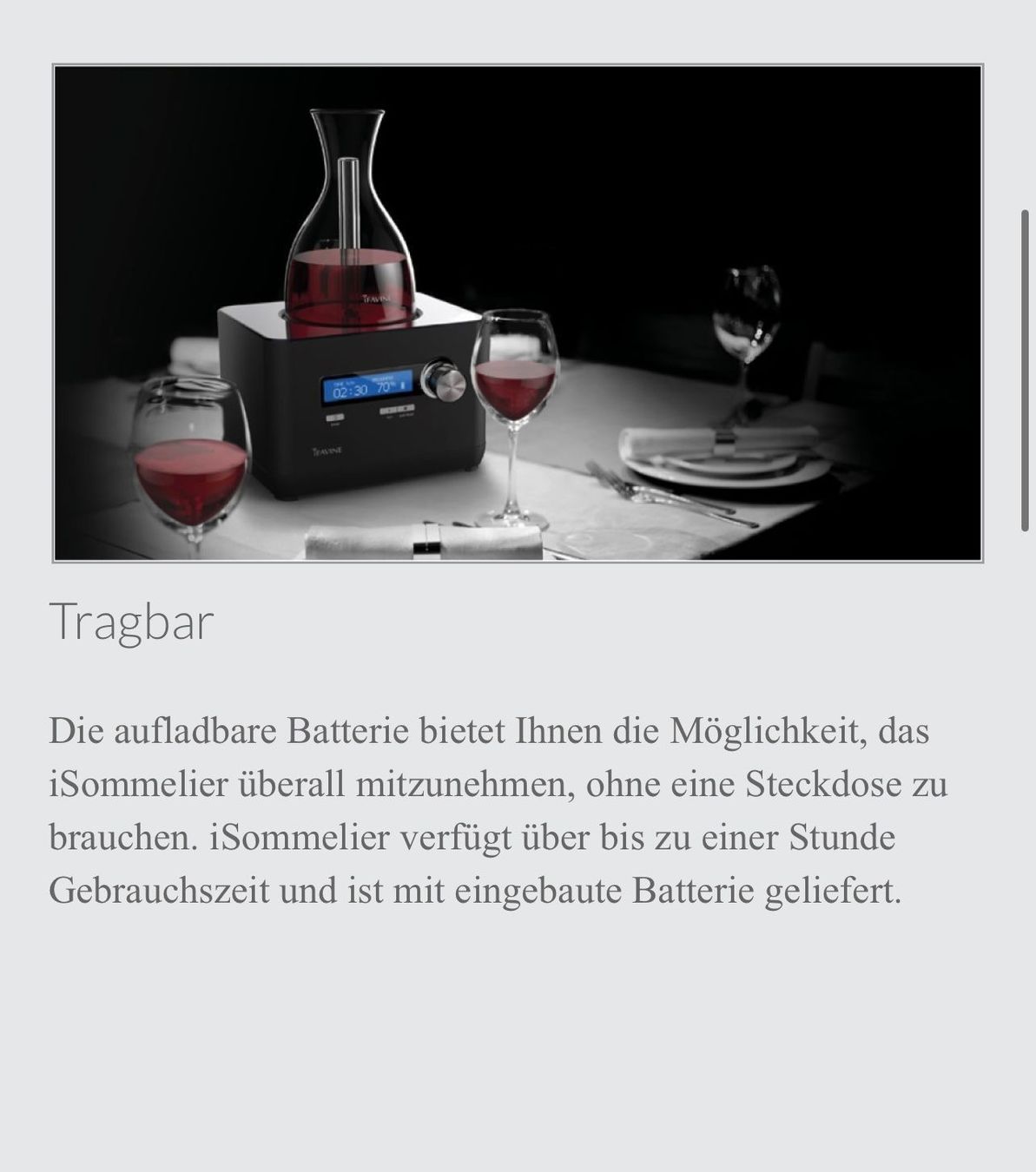 Caraffe: iFavine Dekantierkaraffe iSommelier Pro – Nuovo e nell'imballaggio originale da Allschwil venduto da chris.cox 3