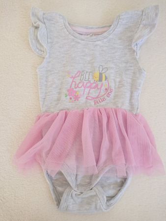 Baby Girl Body Gr. 68 mit Tüll - Bee happy little one