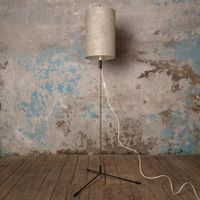 Stehlampe von Ruser & Kuntner mit seltenem Originalschirm