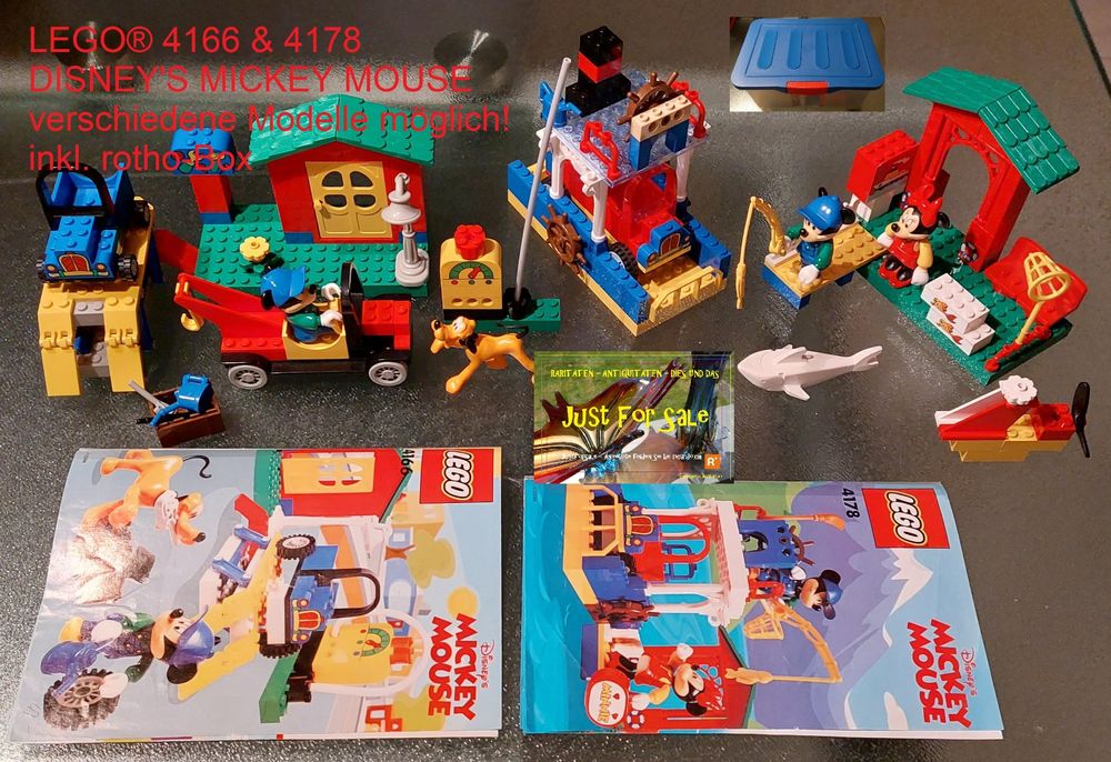 LEGO® 4166/4178/Box DISNEY'S MICKEY MOUSE RARITÄTEN 2000! Kaufen