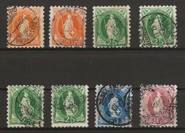 1888 : Steh. Helvetia Typ B (gute Zähnung) KP 1165.--