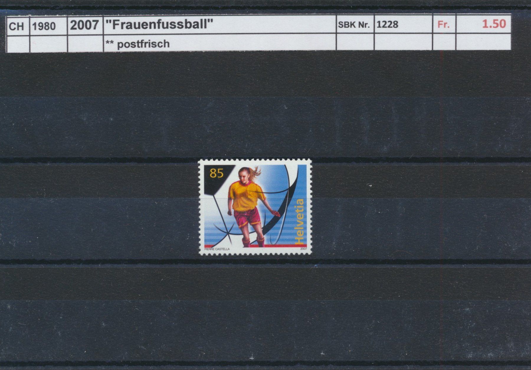 Tutti i francobolli: 2007 "Frauenfussball", ** postfrisch – Nuovo (secondo la descrizione) da Winterthur venduto da Zupogeru
