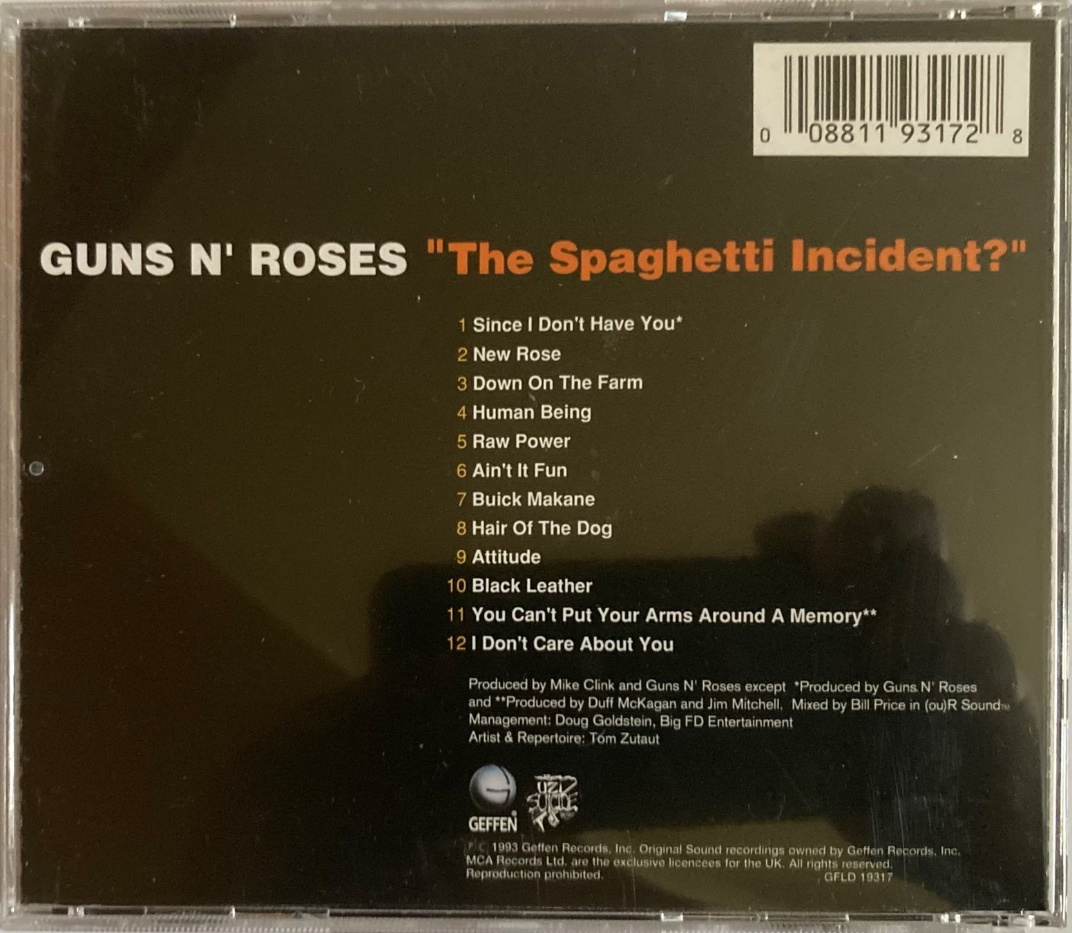 CD: GUNS N' ROSES - "THE SPAGHETTI INCIDENT?" – Usato da Poliez-Pittet venduto da Newtown-Records 1