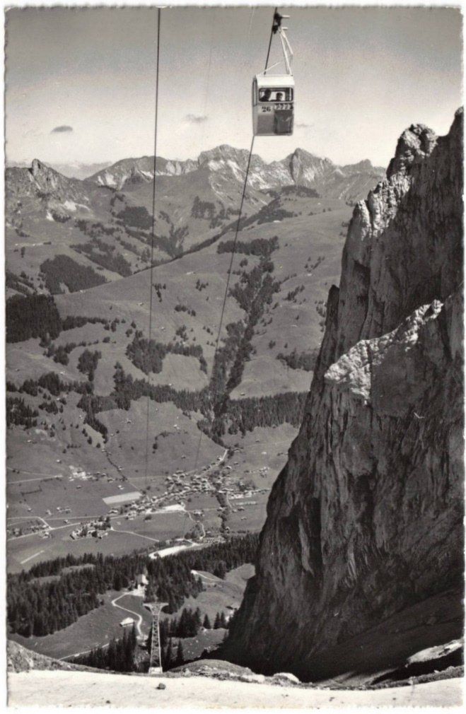 Cartes postales: Rougemont - Gondelbahn mit Rougemont – D'occasion à Binningen par Mountainrider