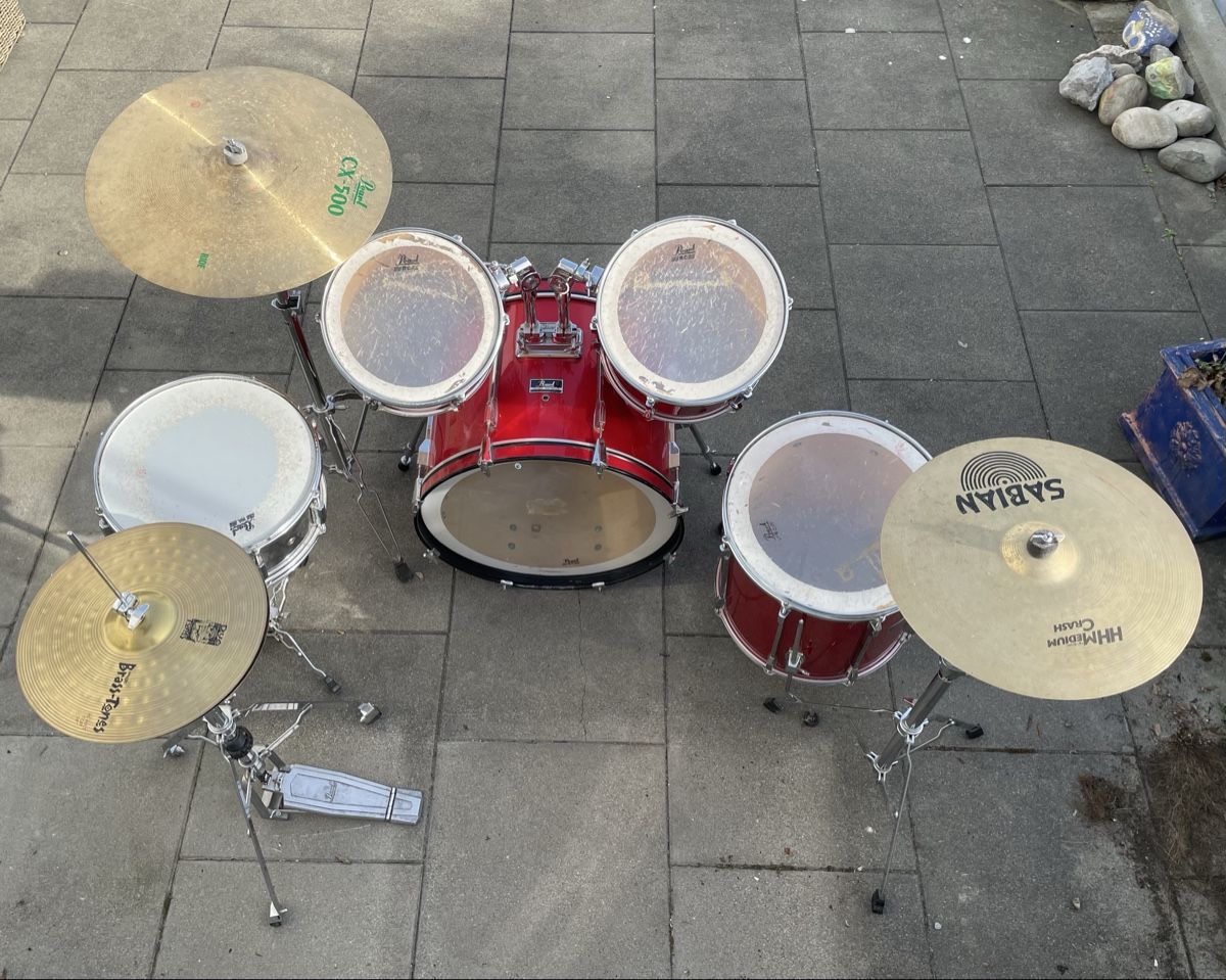 Strumenti musicali: Pearl Schlagzeug Komplettset rot – Usato da Utzigen venduto da fox_yn7n 3