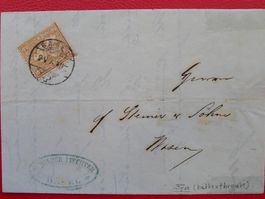 1947: Nr.37a (hellrotbraun) auf Brief von BASEL, Kat: 500.-+