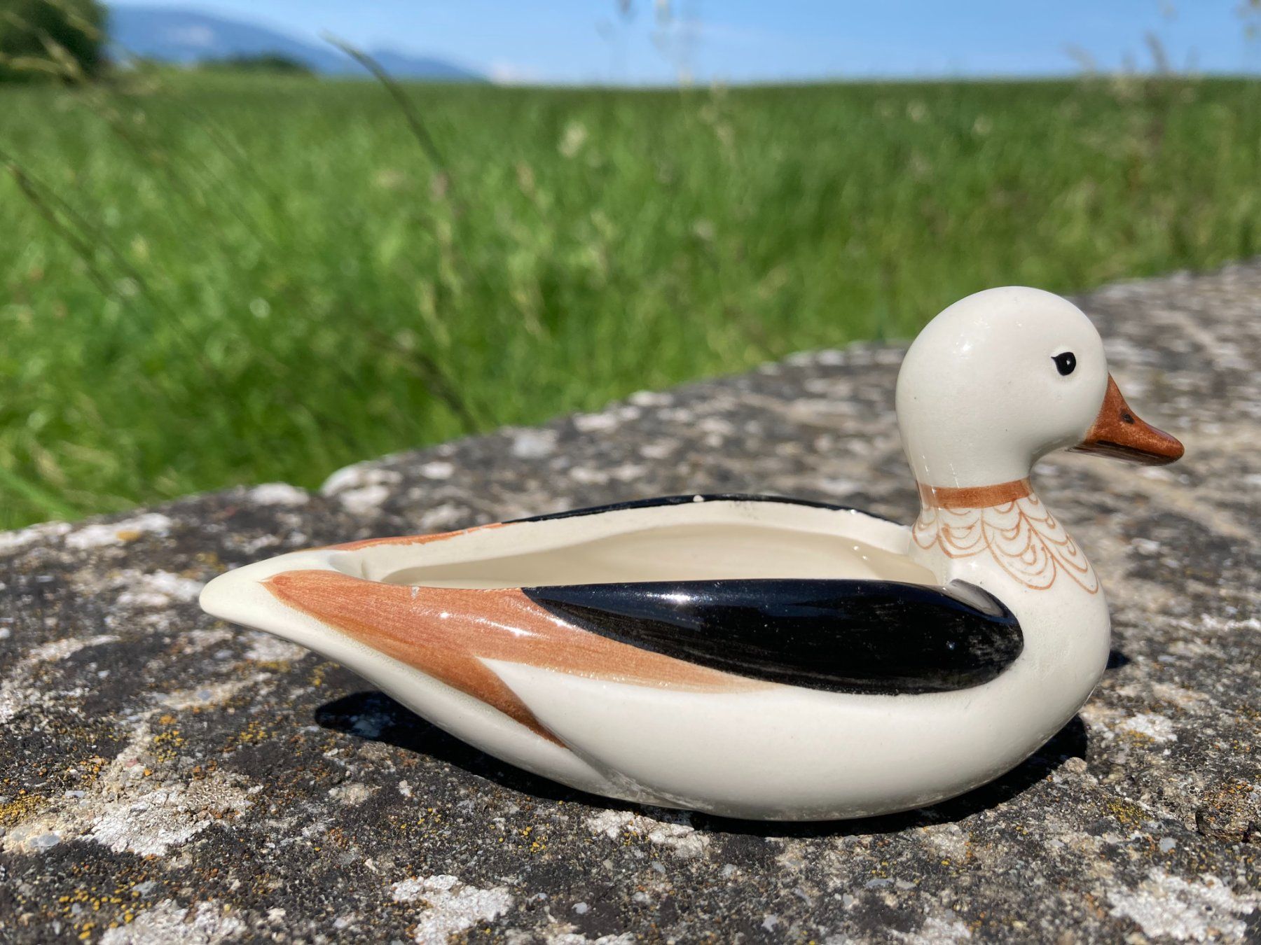 Statuette: KERAMIK  ENTE  SCHÄLCHEN  SCHMUCKSCHÄLCHEN RINGABLAGE – Usato da Subingen venduto da Etageren 1
