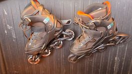 Patins à roulettes Oxelo, taille 35-38, noir/orange