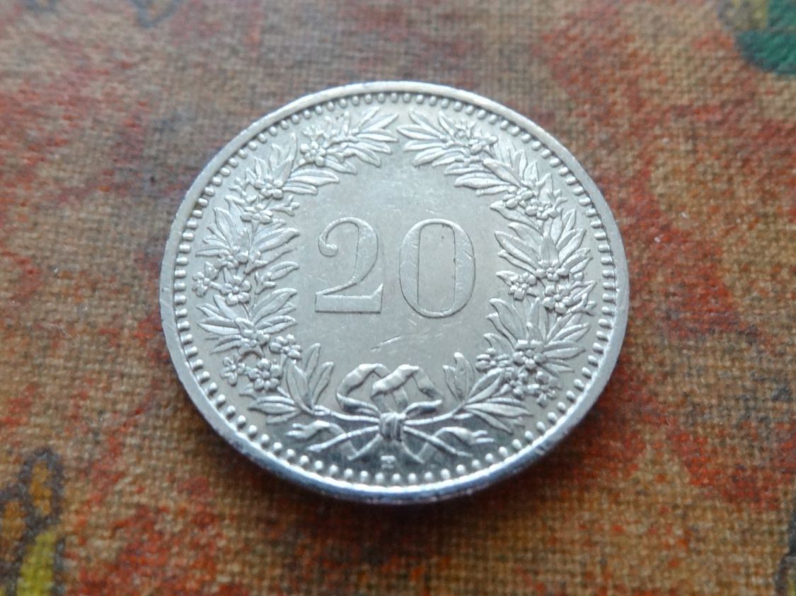 Alle Münzen: 20 Rp. 1987 – Gebraucht aus Romanel-sur-Lausanne von Swift13 1