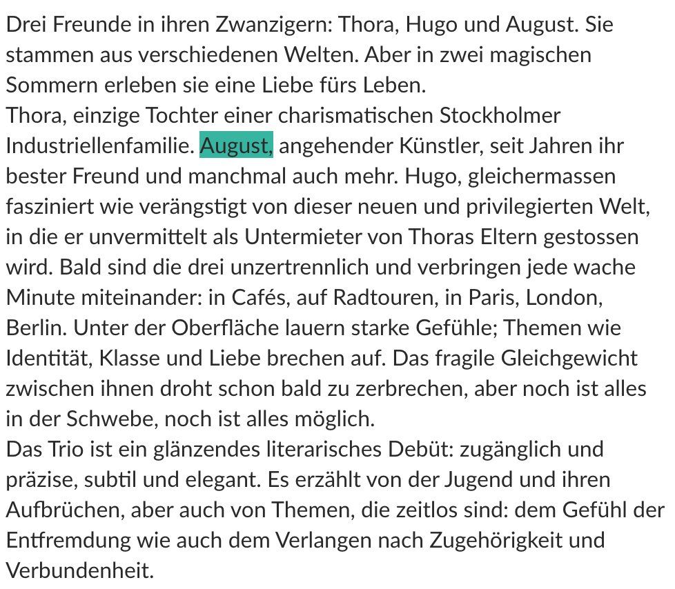 Libri: Das Trio - Johanna Hedman – Usato da Frauenfeld venduto da AlphaCentauri_369_ 1