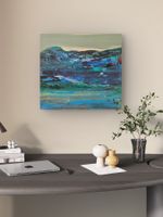 Originalegemälde auf Leinwand 30x30 cm, goldenen Unikat!!!
